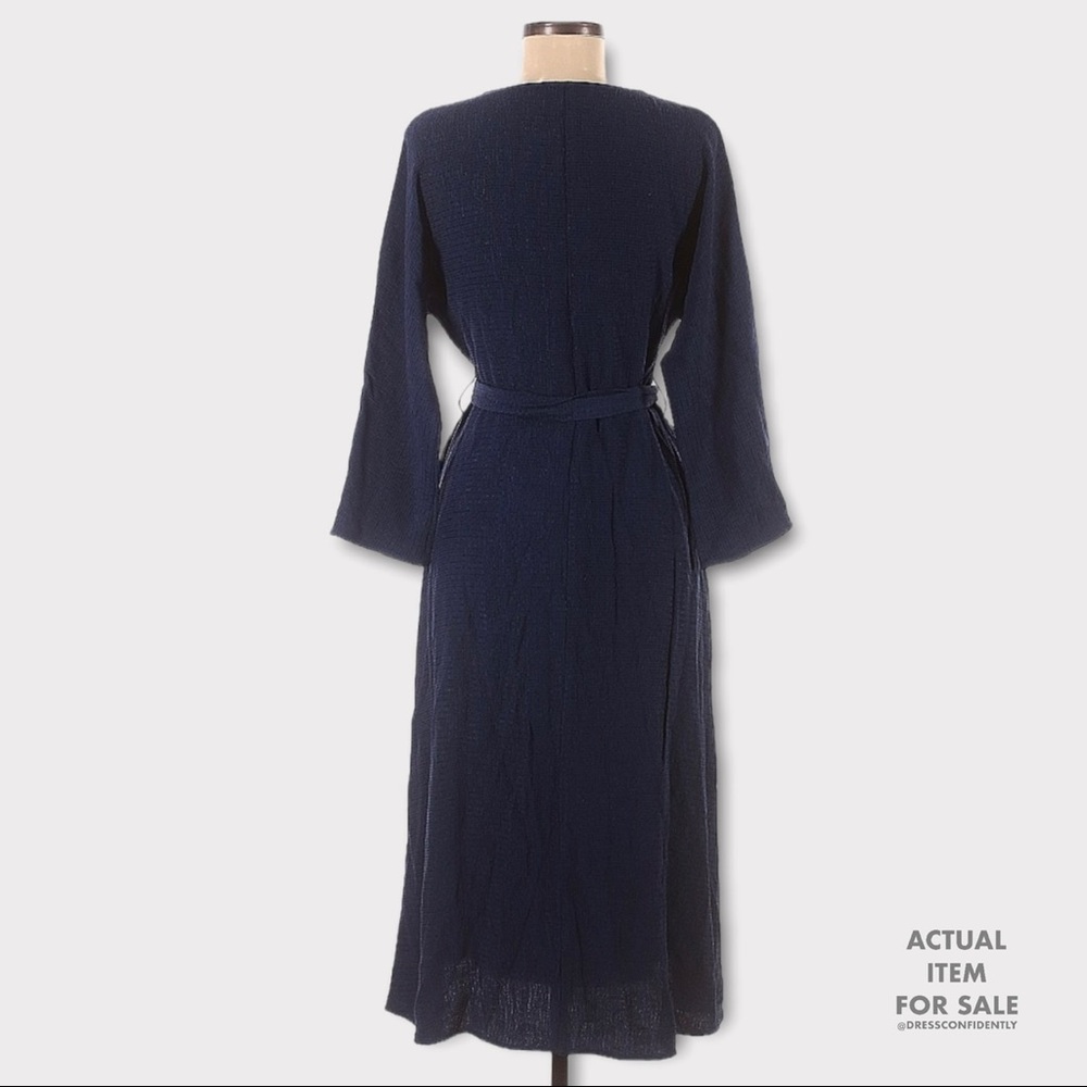 SÉZANE Lora Midi Dress - Marine Mat Size 2 - Picture 4 of 5